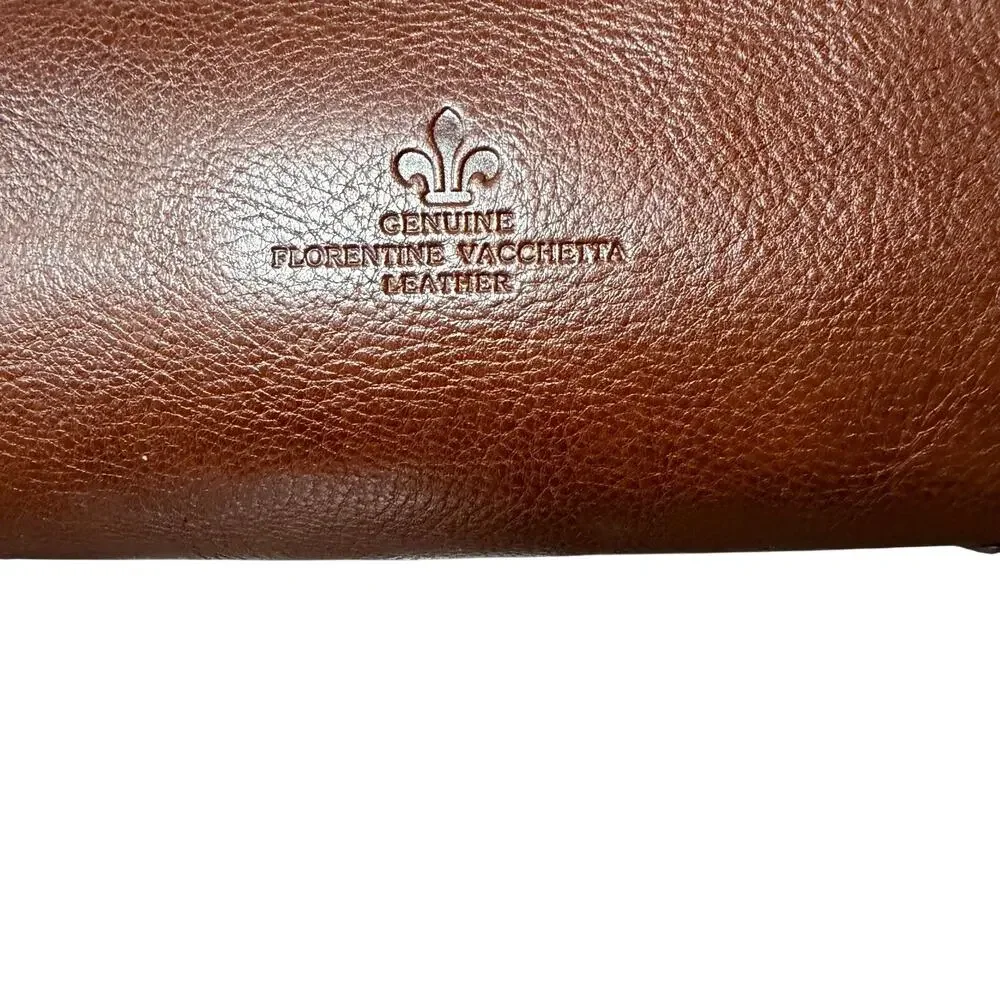 Dooney & Bourke Florentine Small Barlow Satchel Chestnut Leather Crossbody